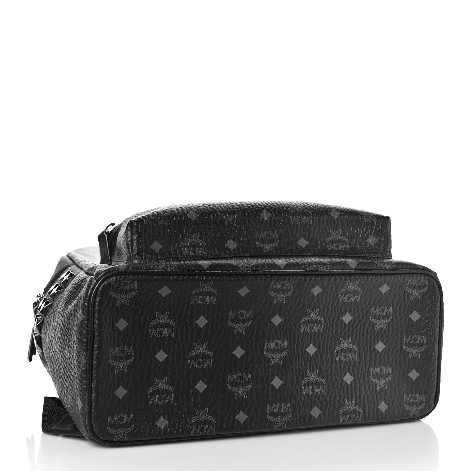 MCM Visetos Medium Side Studs Stark Backpack Black 6 of 9