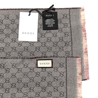 Gucci Wool GG Monogram Miniorophin Scarf Lacquer Pink 4 of 4
