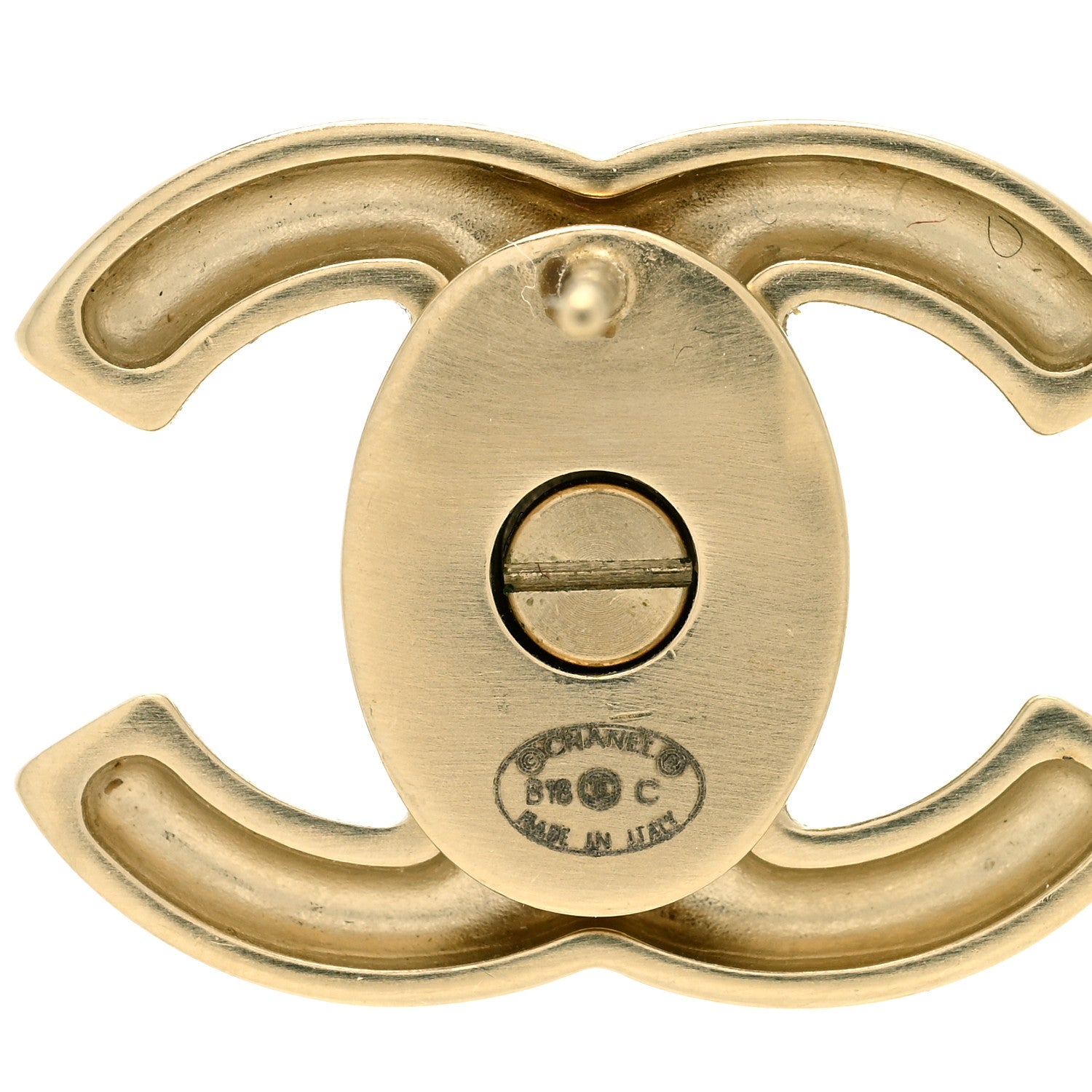 Chanel Metal CC Turnlock Interchangeable Earrings Gold 6 of 7