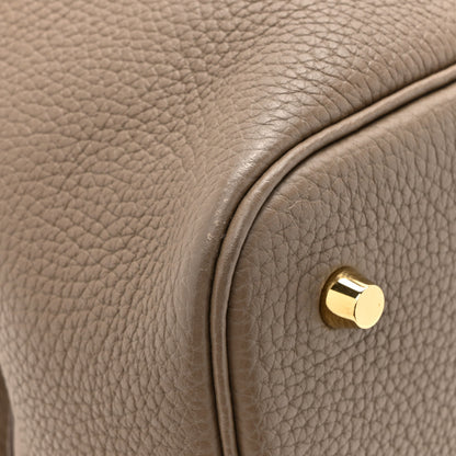 Hermes Taurillon Clemence Picotin Lock 22 MM Etoupe 11 of 11