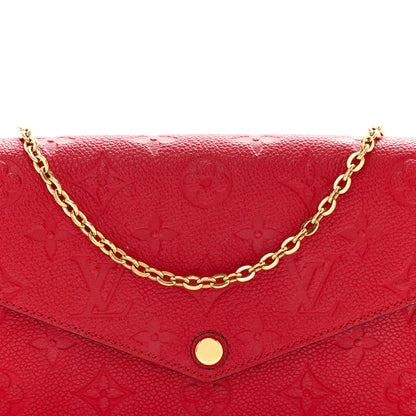 Louis Vuitton LOUIS VUITTON Empreinte Pochette Felicie Chain Wallet Cherry 9 of 14