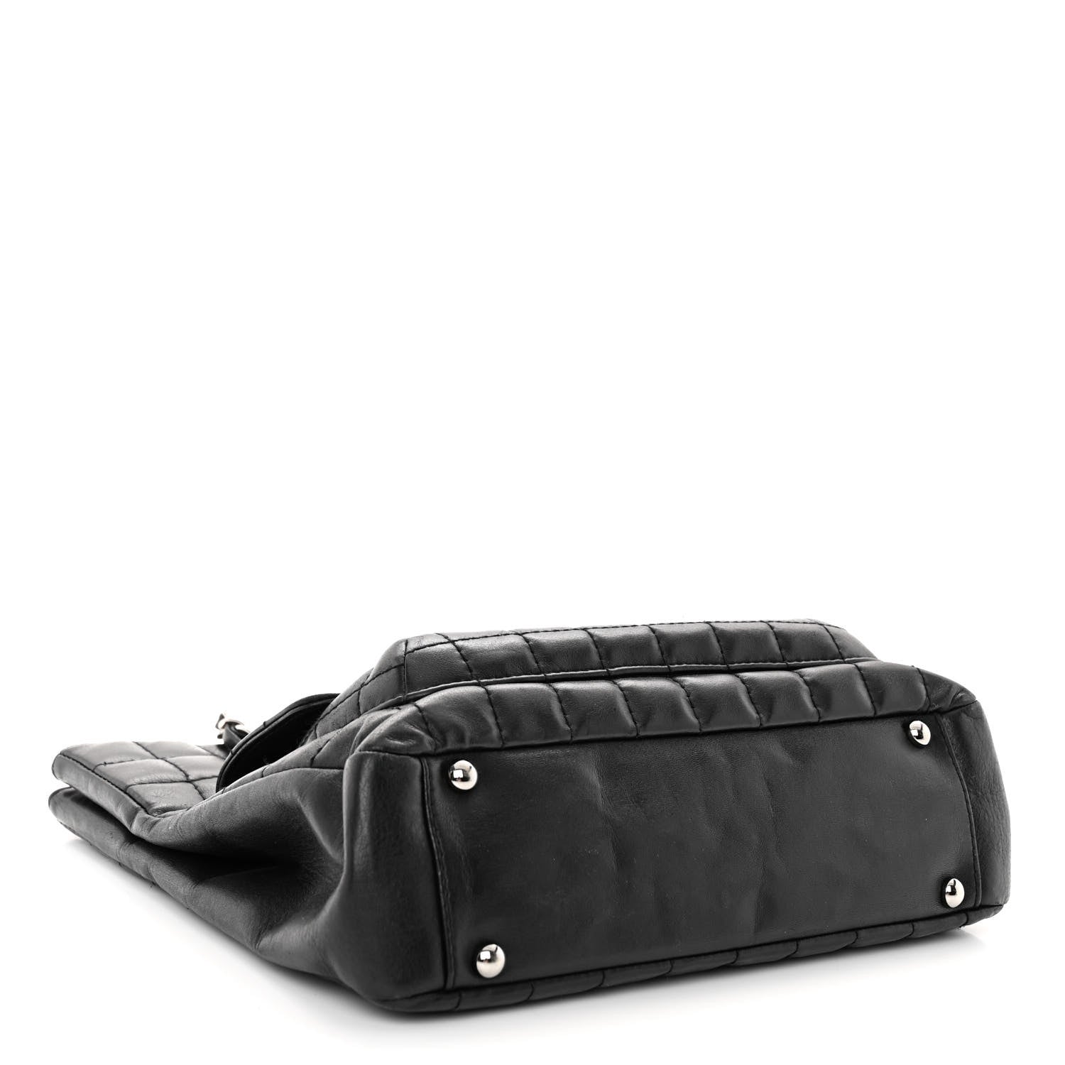 Chanel Lambskin Quilted Chocolate Bar Mademoiselle Shoulder Bag Black 4 of 11