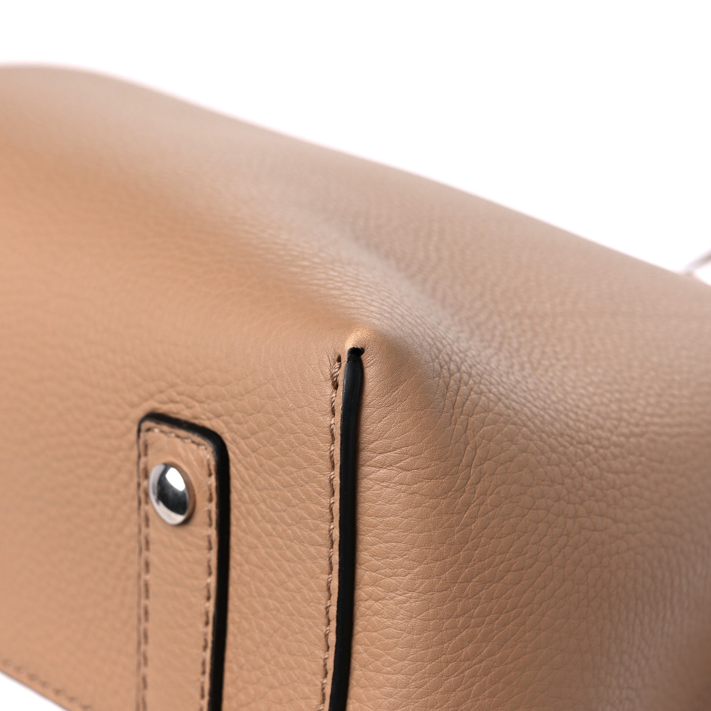 Soft Grain Calfskin Medium Belt Bag Light Camel Chalk White