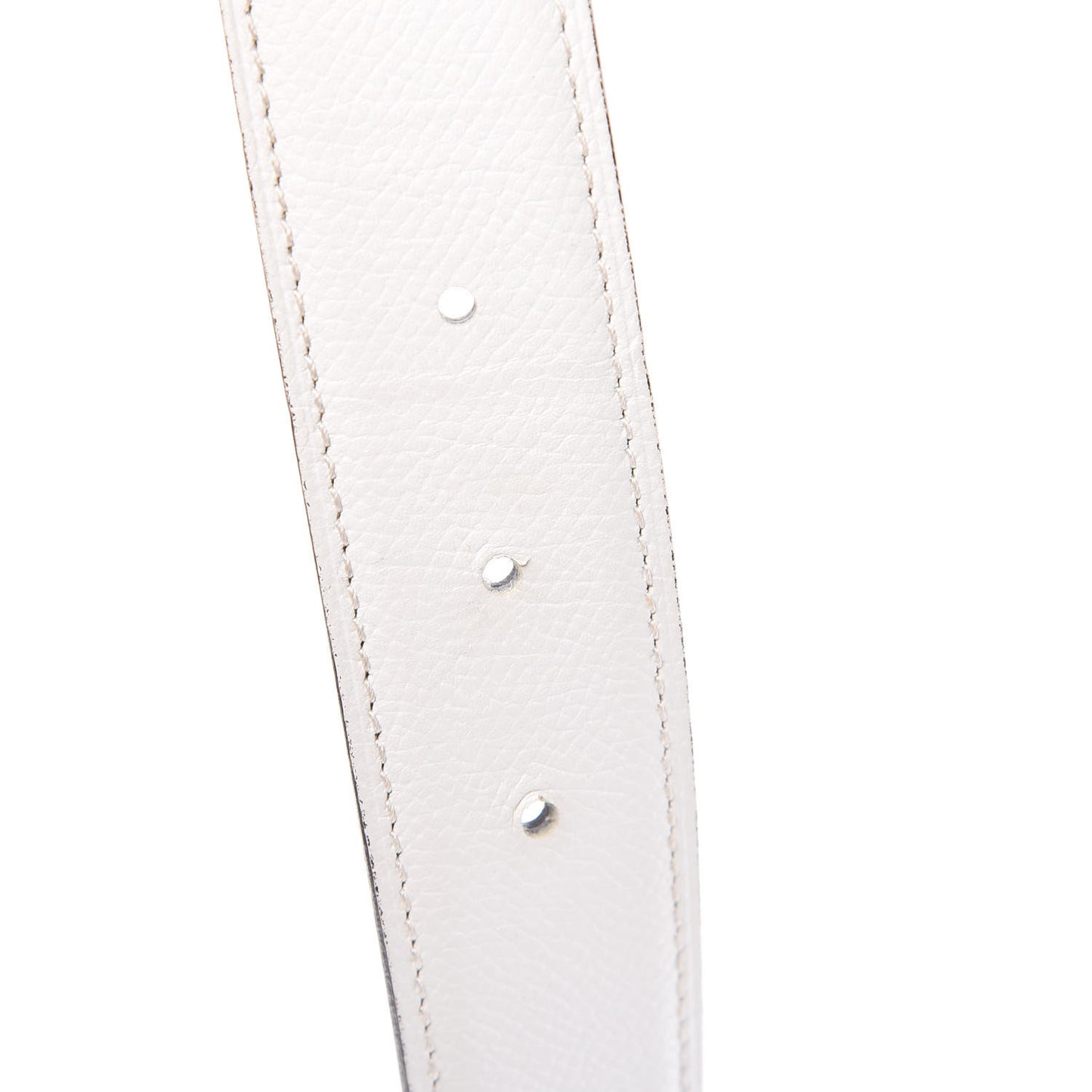 Tadelakt Epsom 32mm H Belt 85 Gold White