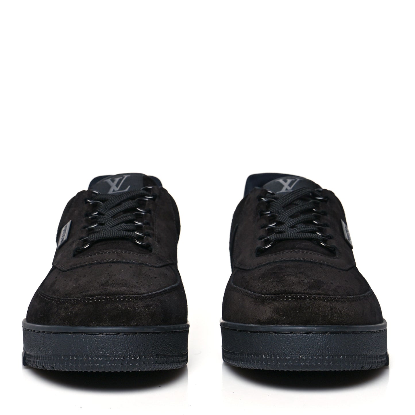 Suede Mens LV Trainer Sneakers 9.5 Black