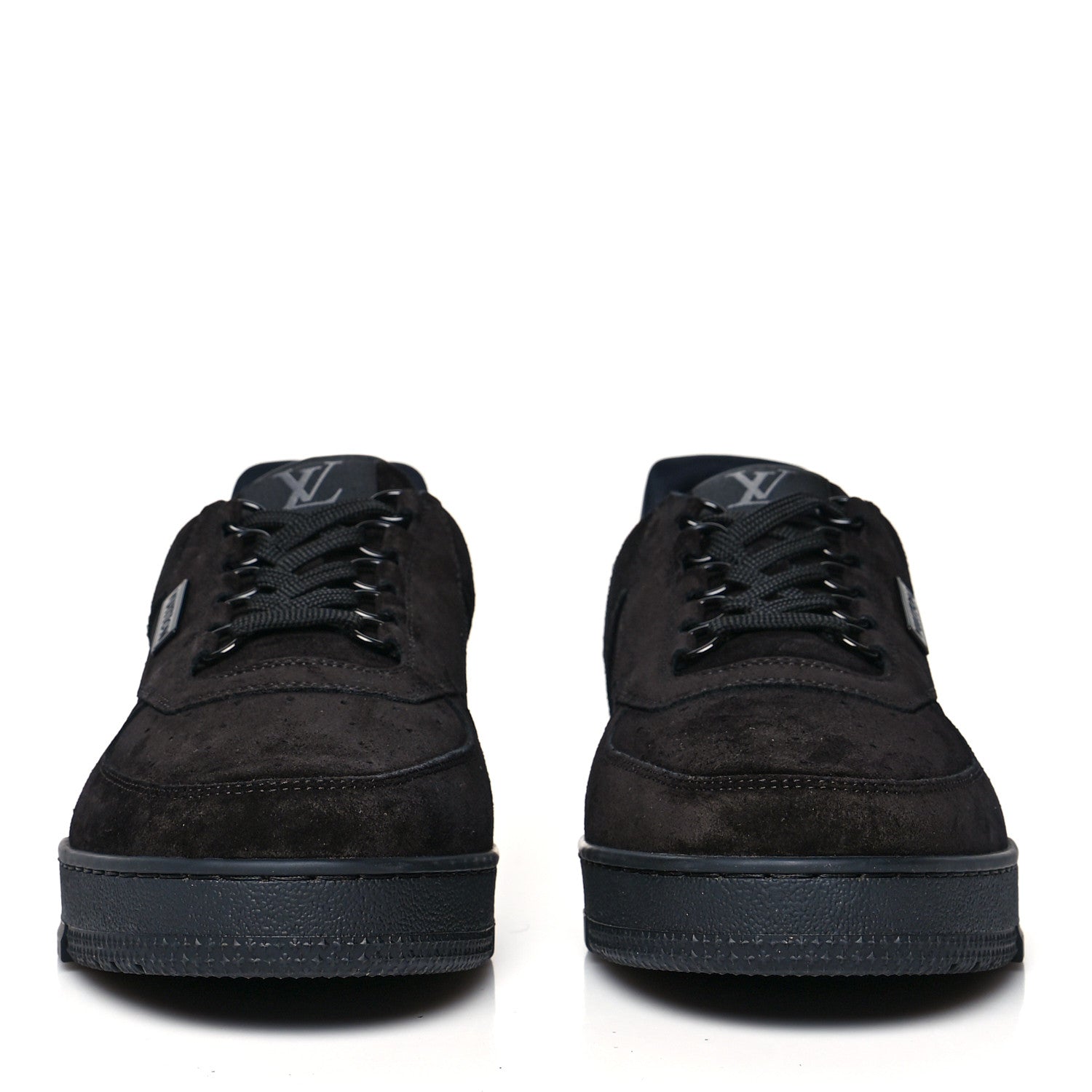 Louis Vuitton Suede Mens LV Trainer Sneakers 9.5 Black 2 of 9
