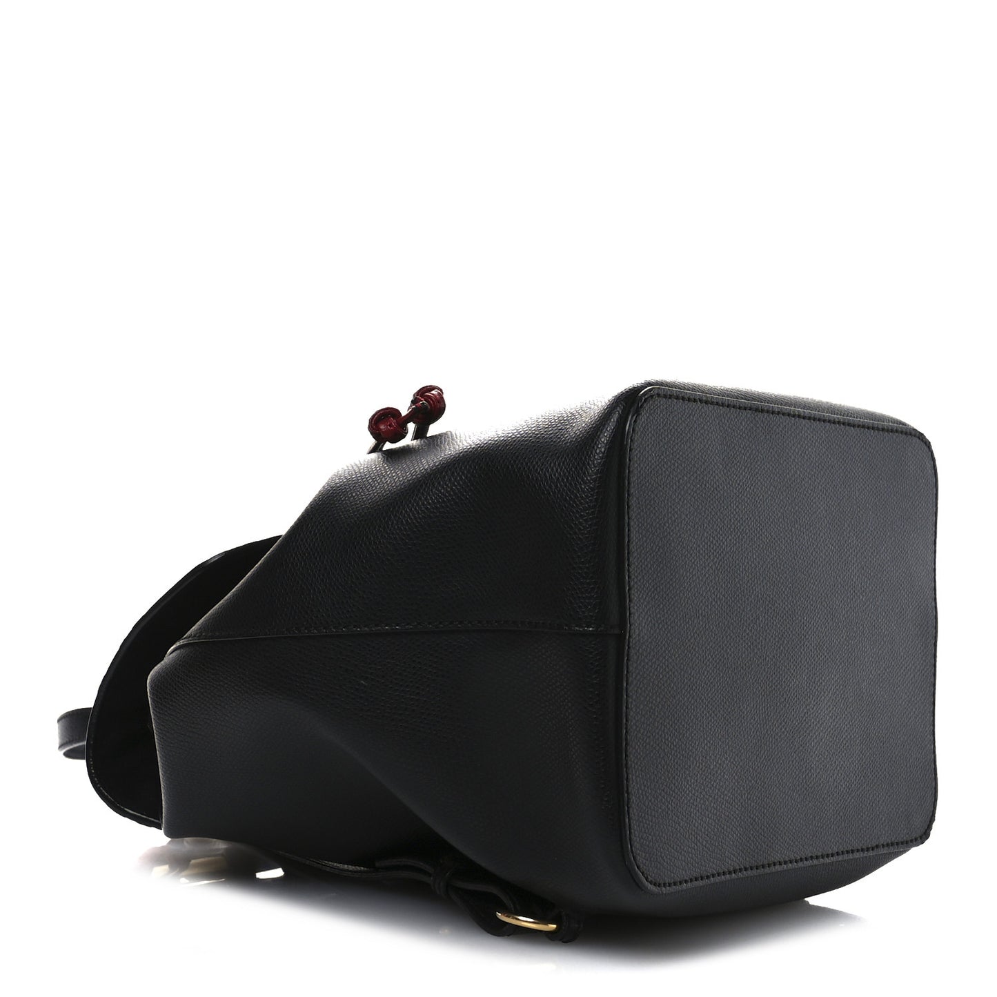 Vitello Cruise Bi-Color FF 1974 Embossed F is Fendi Drawstring Backpack Black Fragola Maya