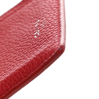 Celine Grained Calfskin Zipped Card Holder Red 5 of 10