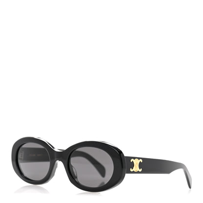 Celine Acetate Triomphe 01 Sunglasses CL 40194U Black 1 of 9