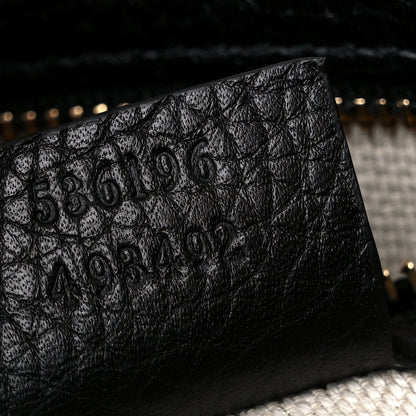 Gucci Pebbled Calfskin Medium Soho Chain Shoulder Bag Black 7 of 9