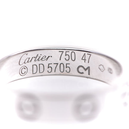 Cartier 18K White Gold 3.5mm LOVE Wedding Band Ring 47 4 4 of 4