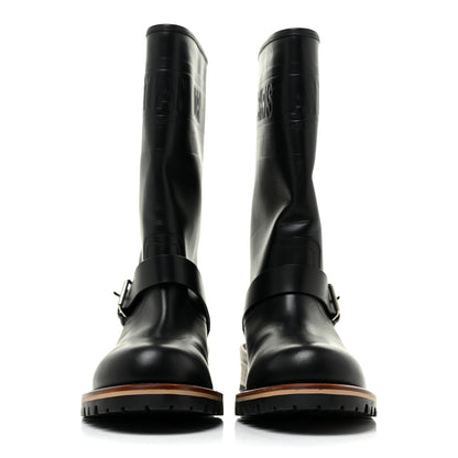 Christian Dior Calfskin Embossed Dior Quest 35mm Biker Boots 37 Black 2 of 11