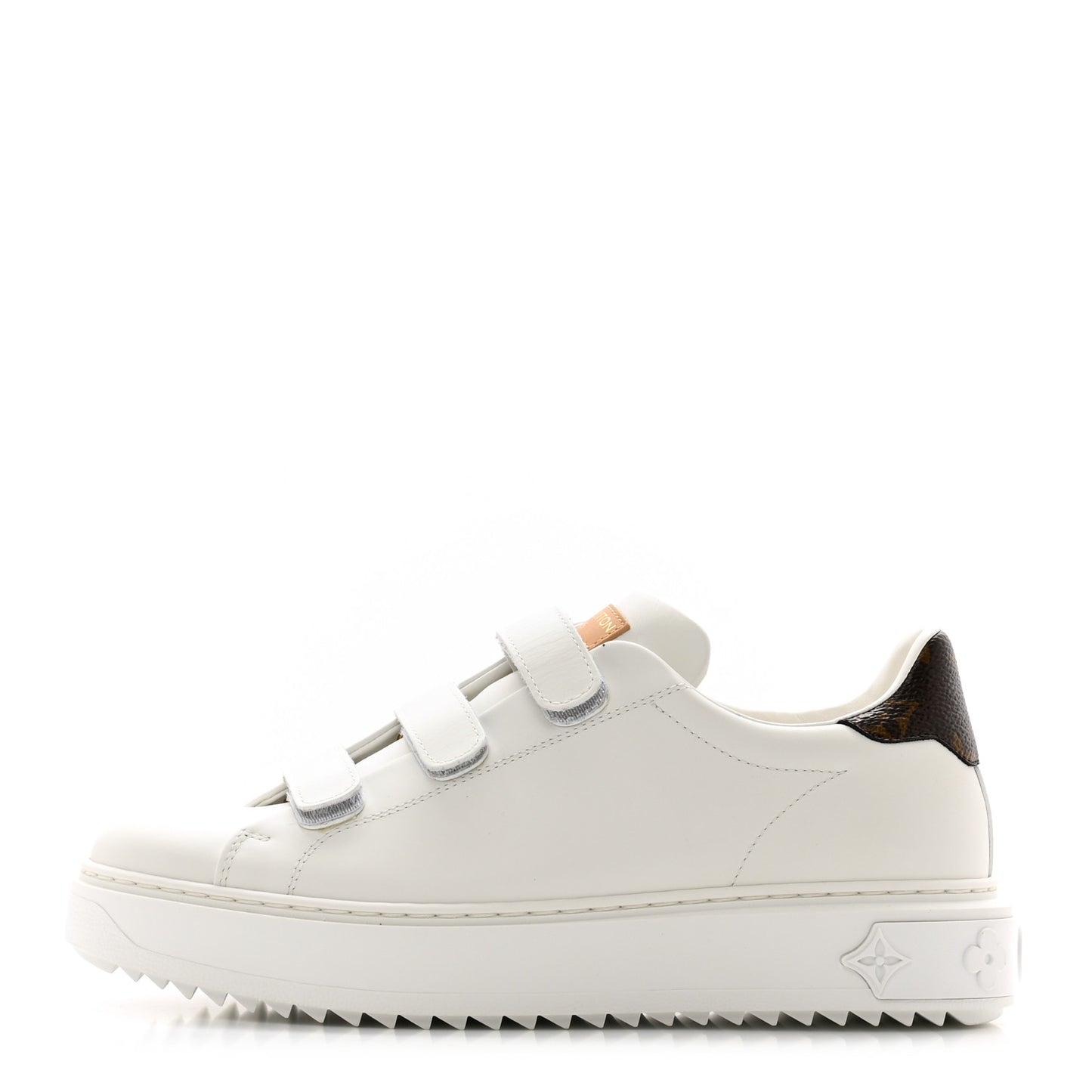 Lambskin Monogram Time Out Sneakers 39 White
