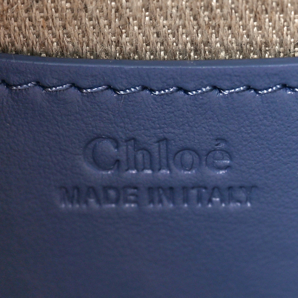 Chloe Calfskin Small Tess Bag Deep Ocean Blue 6 of 9