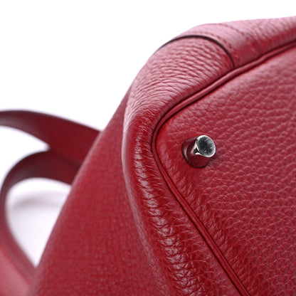 Hermes Taurillon Clemence Picotin Lock 18 PM Rubis 9 of 13