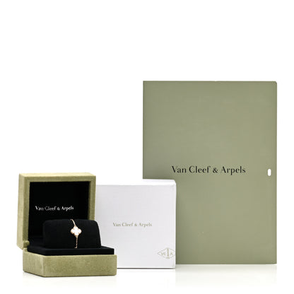 Van Cleef & Arpels 18K Yellow Gold Mother of Pearl Sweet Alhambra Bracelet 5 of 5