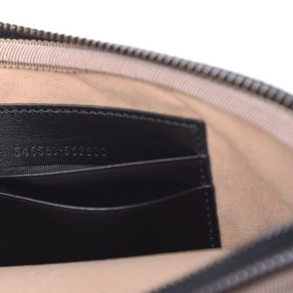Gucci Calfskin Matelasse Mini GG Marmont Chain Crossbody Bag Black 9 of 12