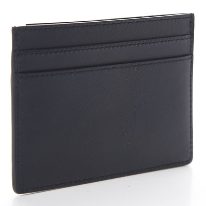 Saint Laurent Calfskin Monogram Credit Card Case Deep Marine 2 of 5