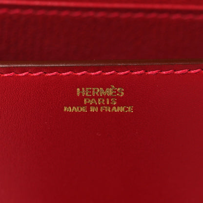 Hermes Tadelakt Medor 23 Clutch Rouge Vif 6 of 8