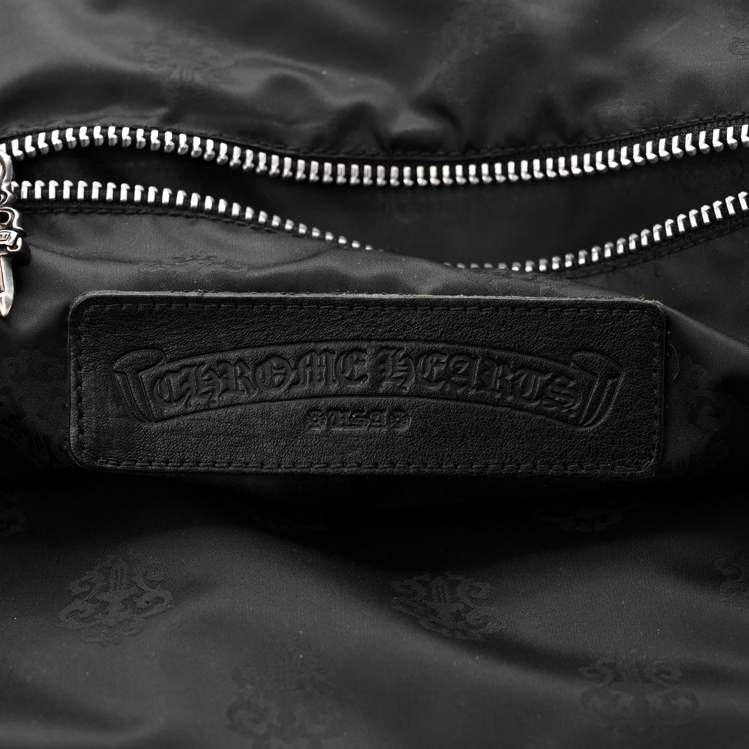Chrome Hearts Grained Calfskin Fleur De Lis Tote Black 6 of 10