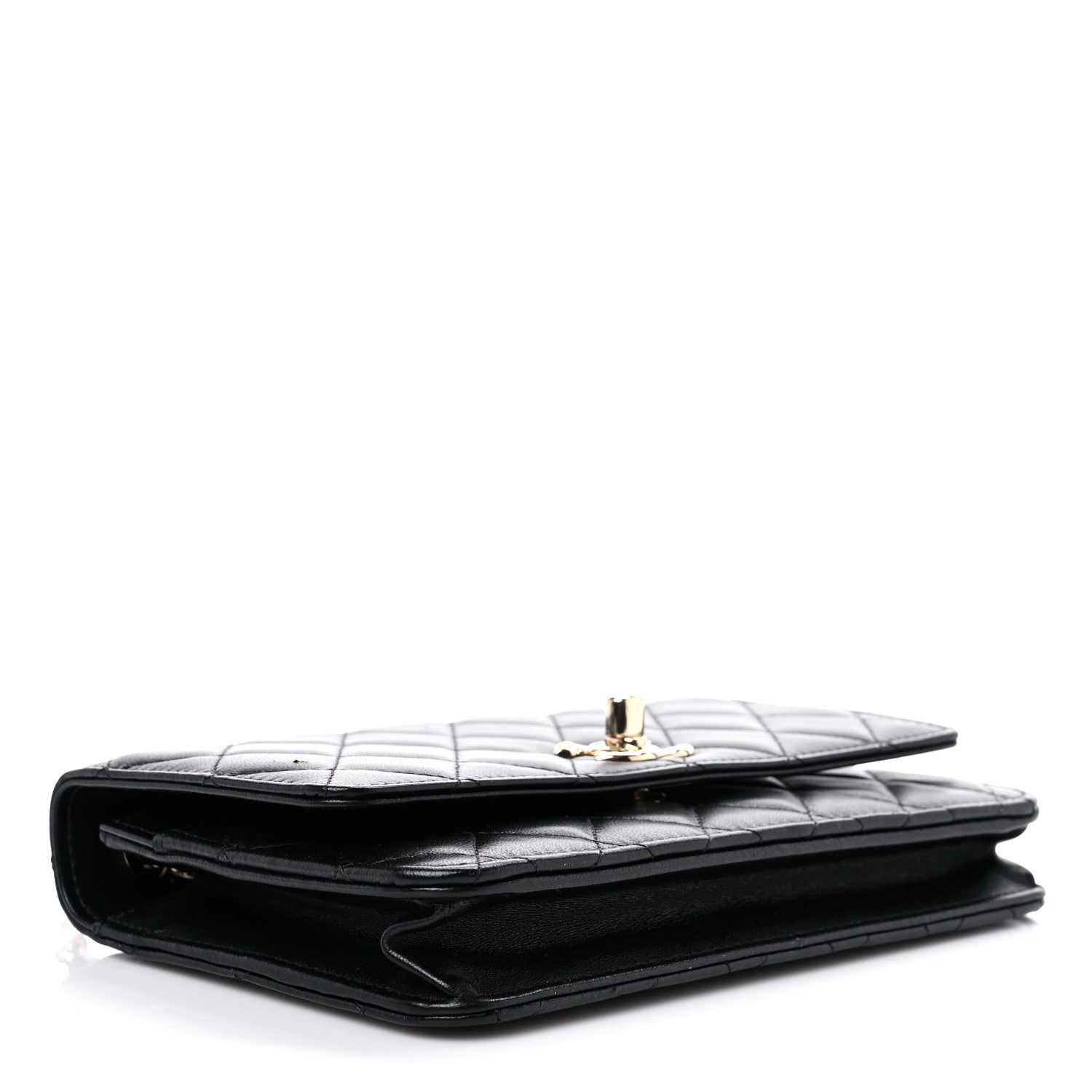 Chanel Lambskin Quilted Trendy CC Wallet On Chain WOC Black 4 of 12