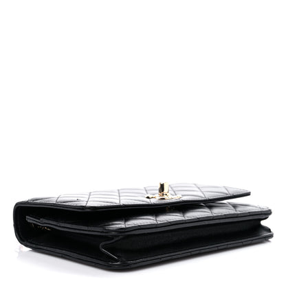 Chanel Lambskin Quilted Trendy CC Wallet On Chain WOC Black 4 of 12