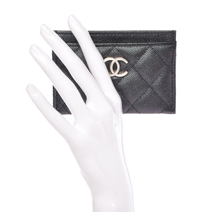Chanel Iridescent Caviar Quilted Card Holder Black 2 of 10