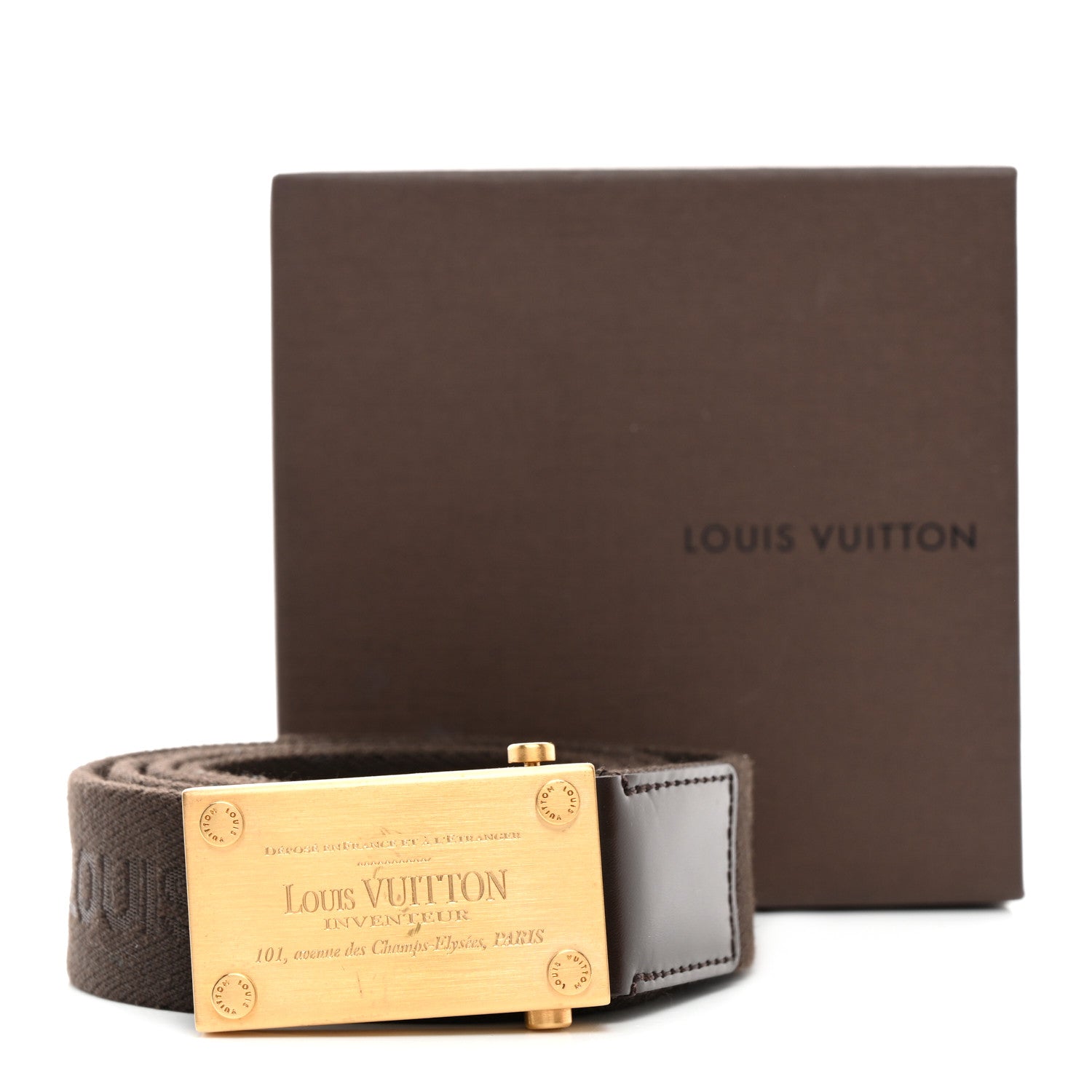 Louis Vuitton Canvas Bengale Inventeur Belt 100 40 Brown 4 of 4