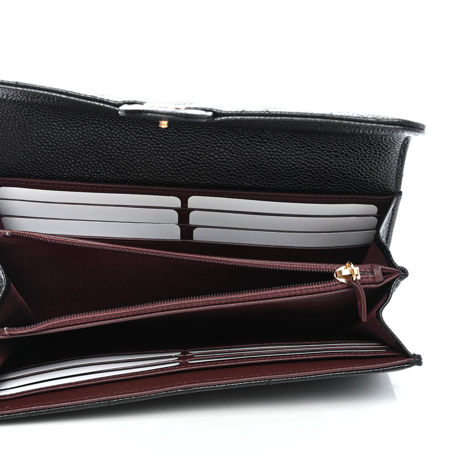 Chanel Caviar Quilted Large Gusset Flap Wallet Black 4 of 4