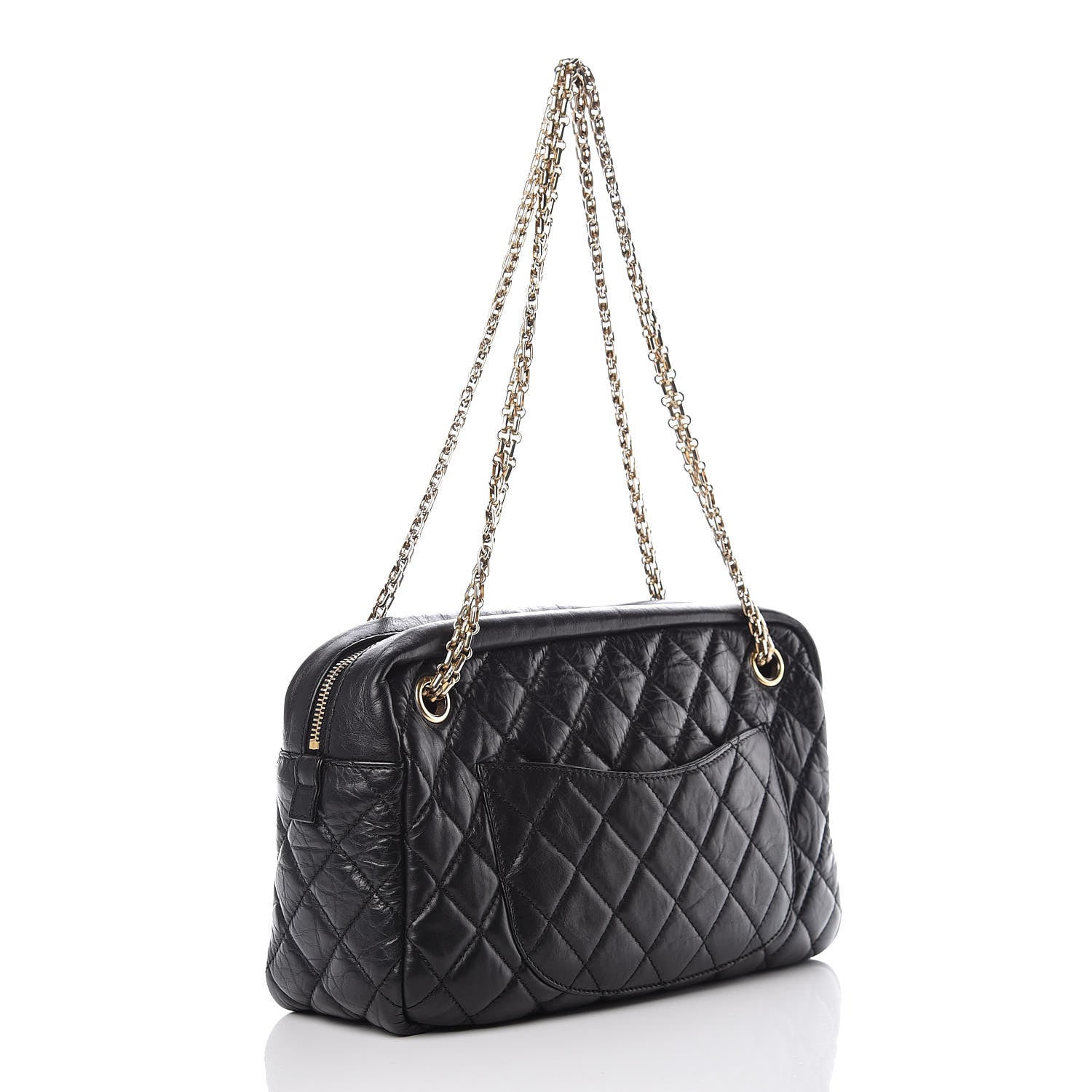 Chanel Aged Calfskin Quilted Medium Reissue Camera Case Black 3 of 13
