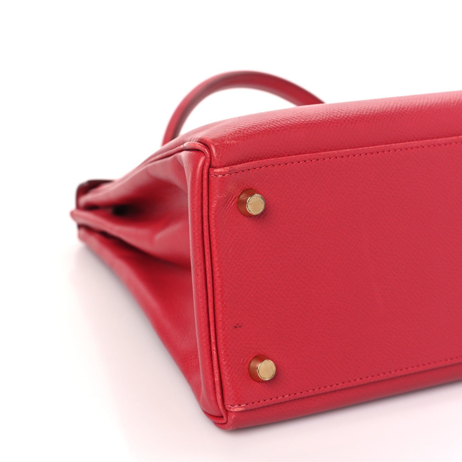 Hermes Courchevel Kelly Retourne 32 Rouge Vif 8 of 9