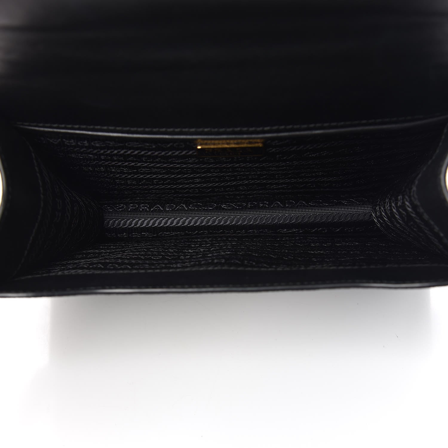 Prada Saffiano Soft Chain Shoulder Bag Black 7 of 9