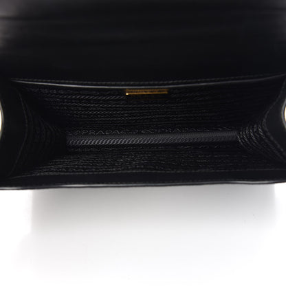Prada Saffiano Soft Chain Shoulder Bag Black 7 of 9
