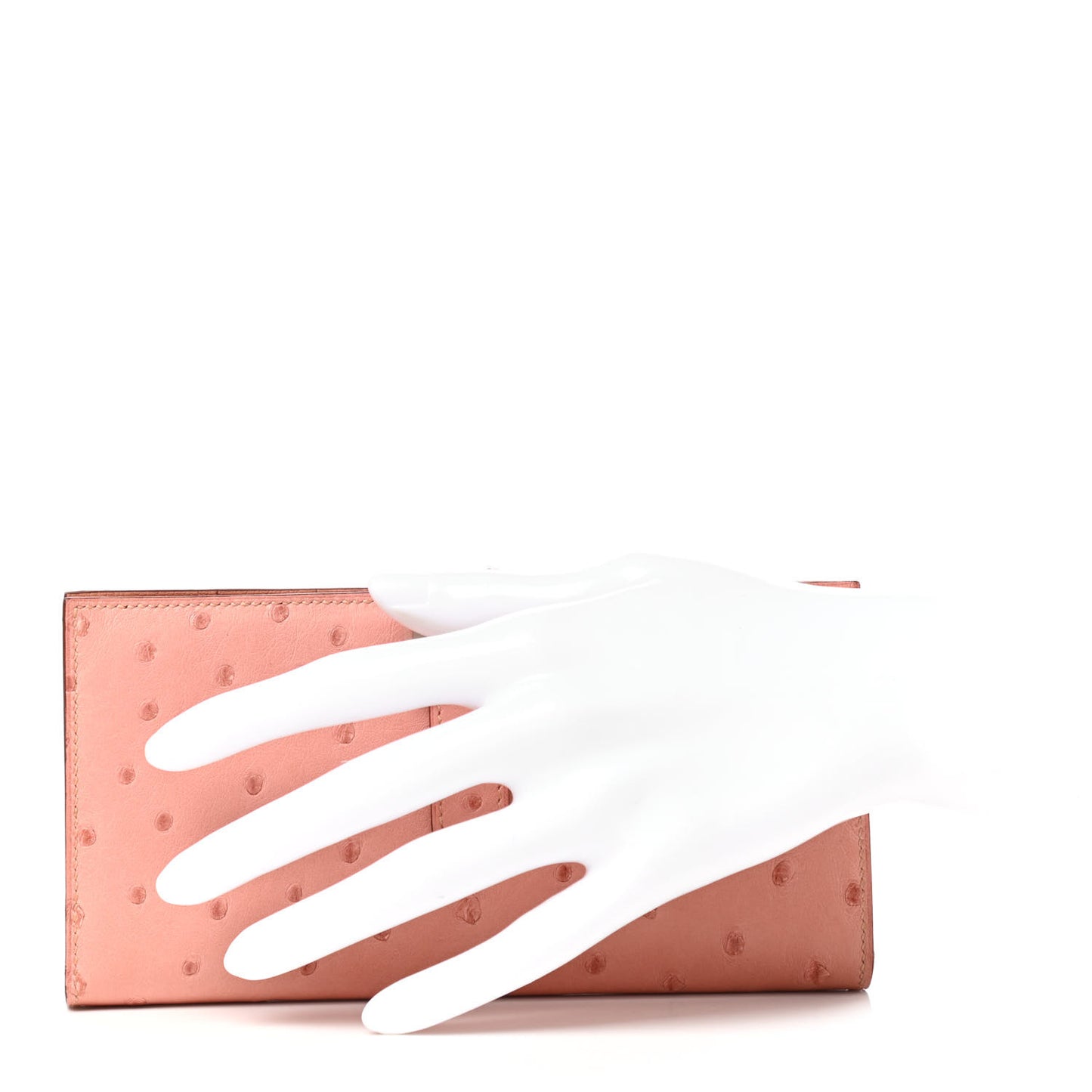 Ostrich Bearn Gusset Wallet Terre Cuite