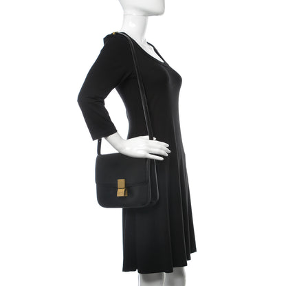 Celine Box Calfskin Medium Classic Box Flap Bag Black 2 of 7