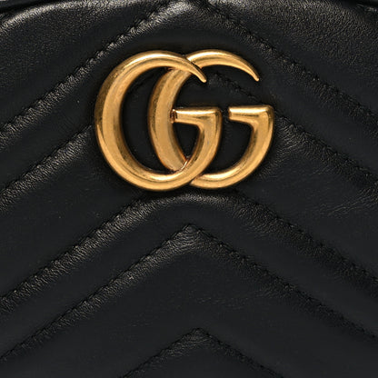 Gucci Calfskin Matelasse GG Marmont Belt Bag 85 34 Black 8 of 14