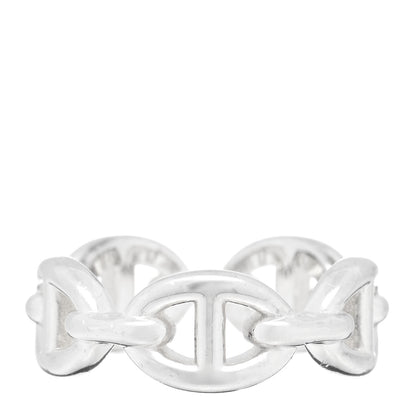 Hermes Sterling Silver PM Chaine d'Ancre Enchainee Band Ring 51 5.75 1 of 4