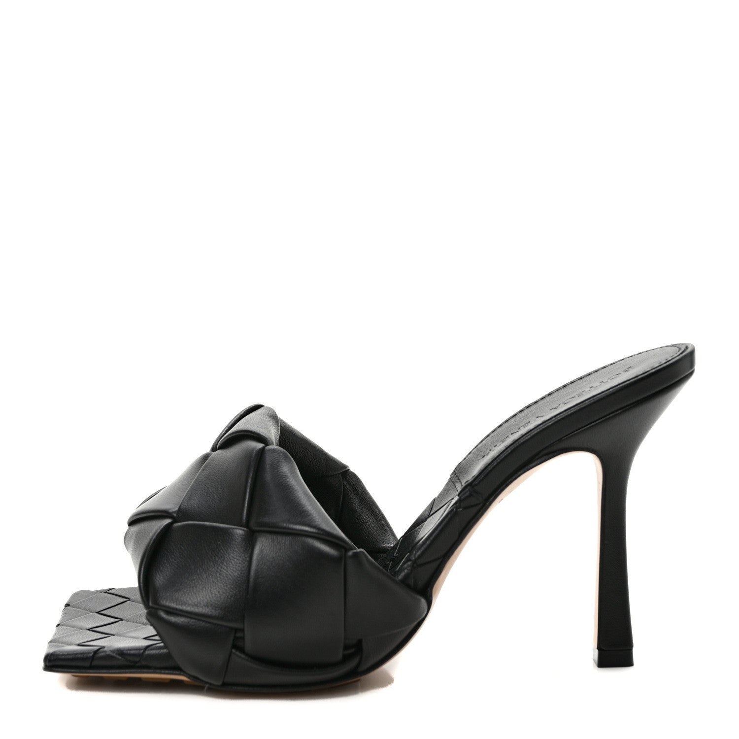 Bottega Veneta Nappa Maxi Intrecciato Lido Mule Sandals 37 Black 1 of 8