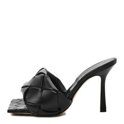 Bottega Veneta Nappa Maxi Intrecciato Lido Mule Sandals 37 Black 1 of 8