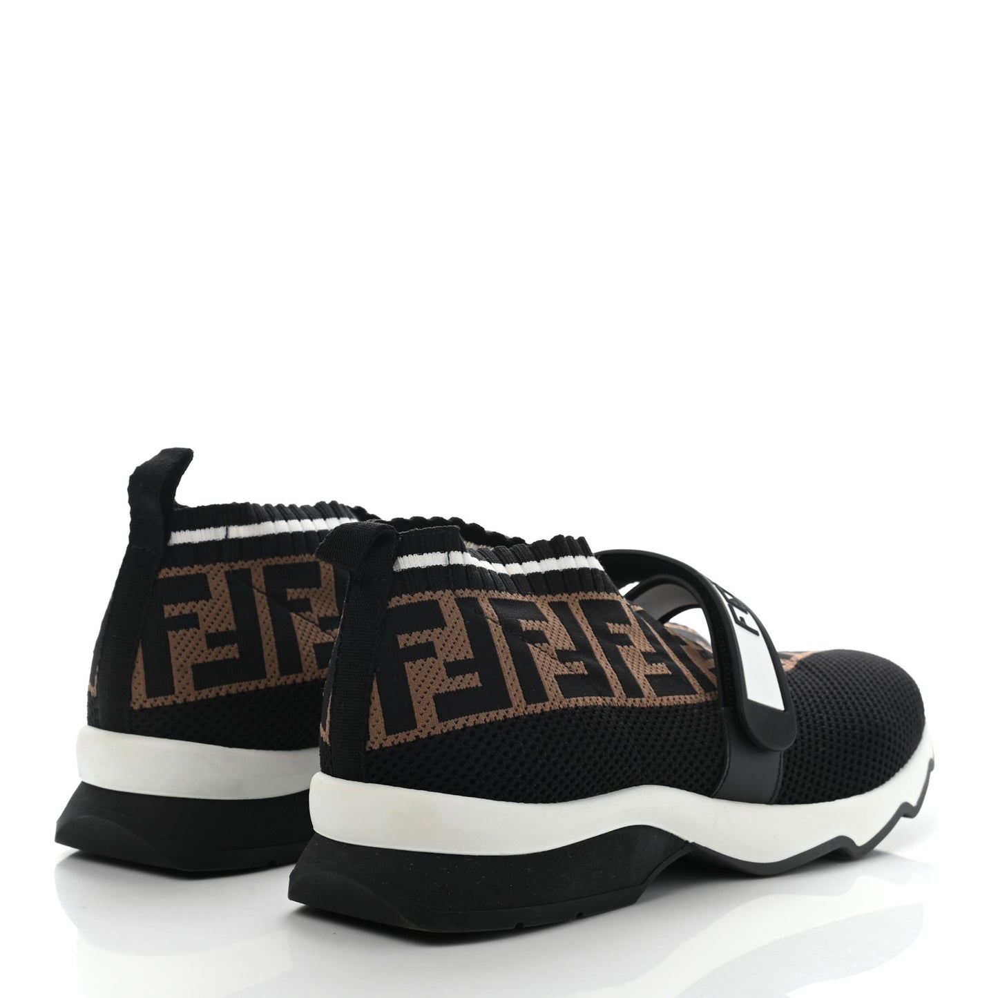 Stretch Yarn FF Stiff Band Rockoko Sneakers 40 Black White Tobacco