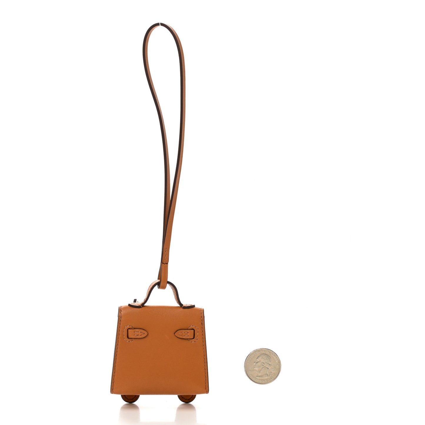 Tadelakt Chevre Mysore Kelly Quelle Idole Bag Charm Gold
