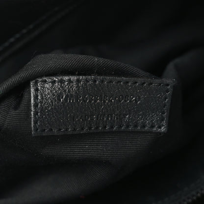 Saint Laurent Crinkled Calfskin Matelasse Monogram Medium Niki Chain Satchel Black 7 of 10