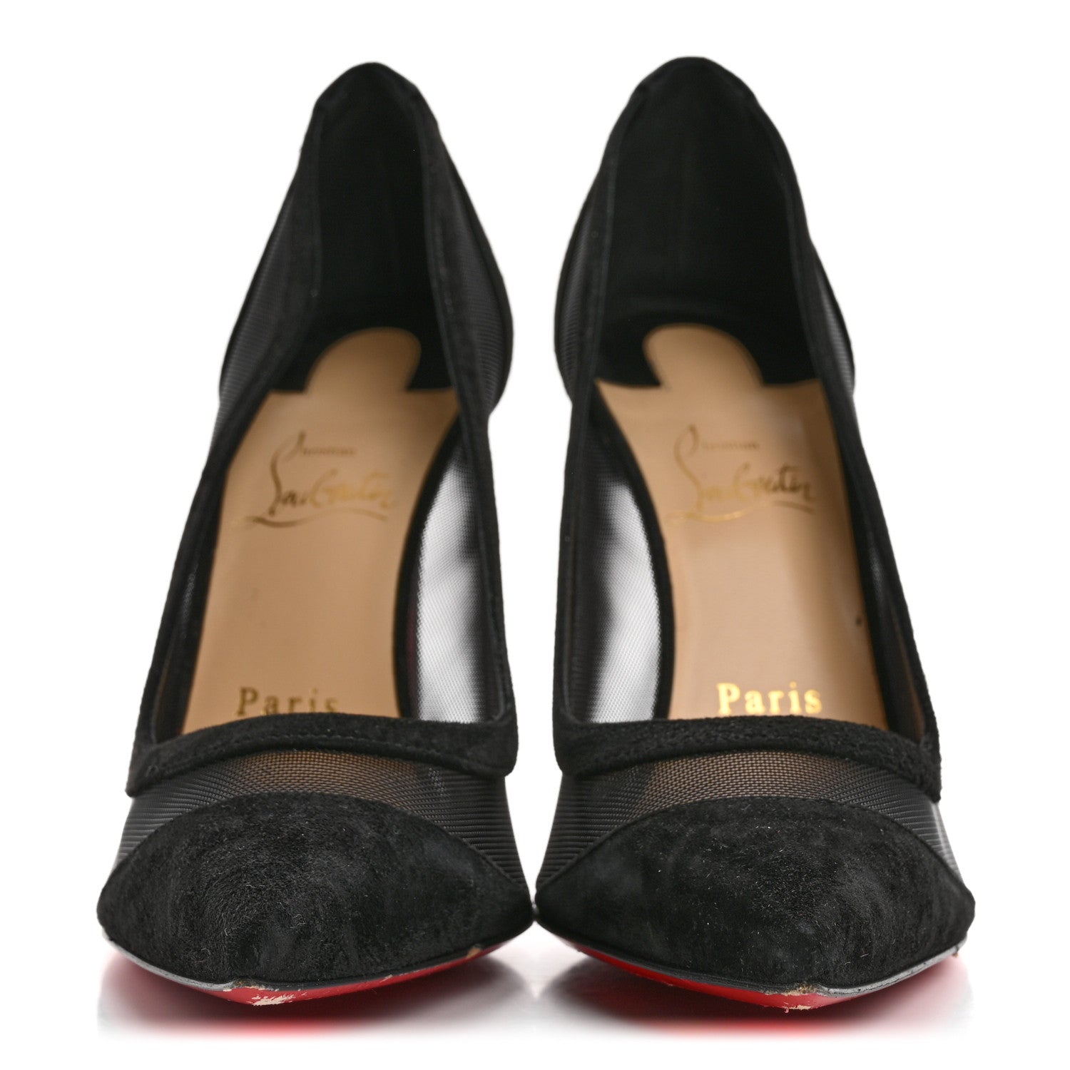 Christian Louboutin Veau Velours Rete Galativi 100 Pumps 39.5 Black 3 of 8