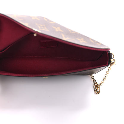 Louis Vuitton Monogram Pochette Felicie Chain Wallet Fuchsia 6 of 11