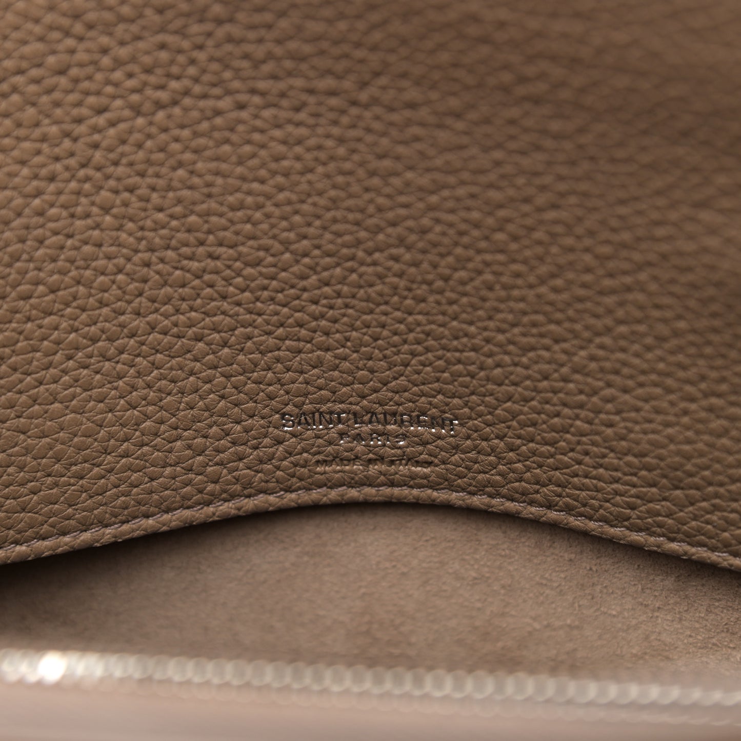Grained Calfskin Small Supple Sac De Jour Dark Beige