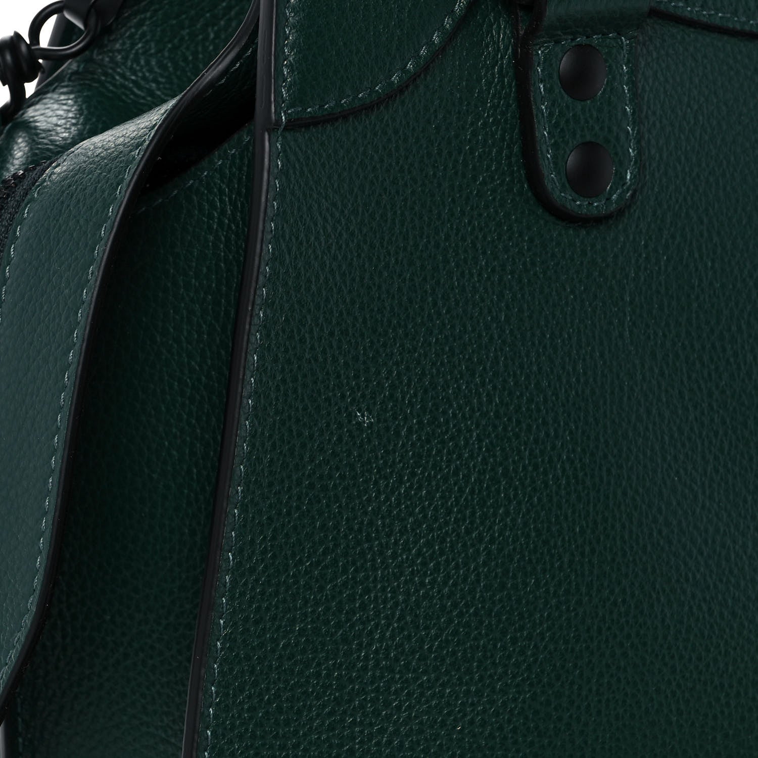 Balenciaga Grained Calfskin Neo Classic Matte Black Hardware S City Forest Green 11 of 12