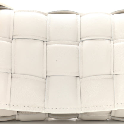 Bottega Veneta Lambskin Maxi Intreccio Padded Small Cassette Crossbody Bag White 7 of 10