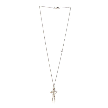 Chanel Enamel Pearl Coco CC Pendant Necklace Gold 3 of 7