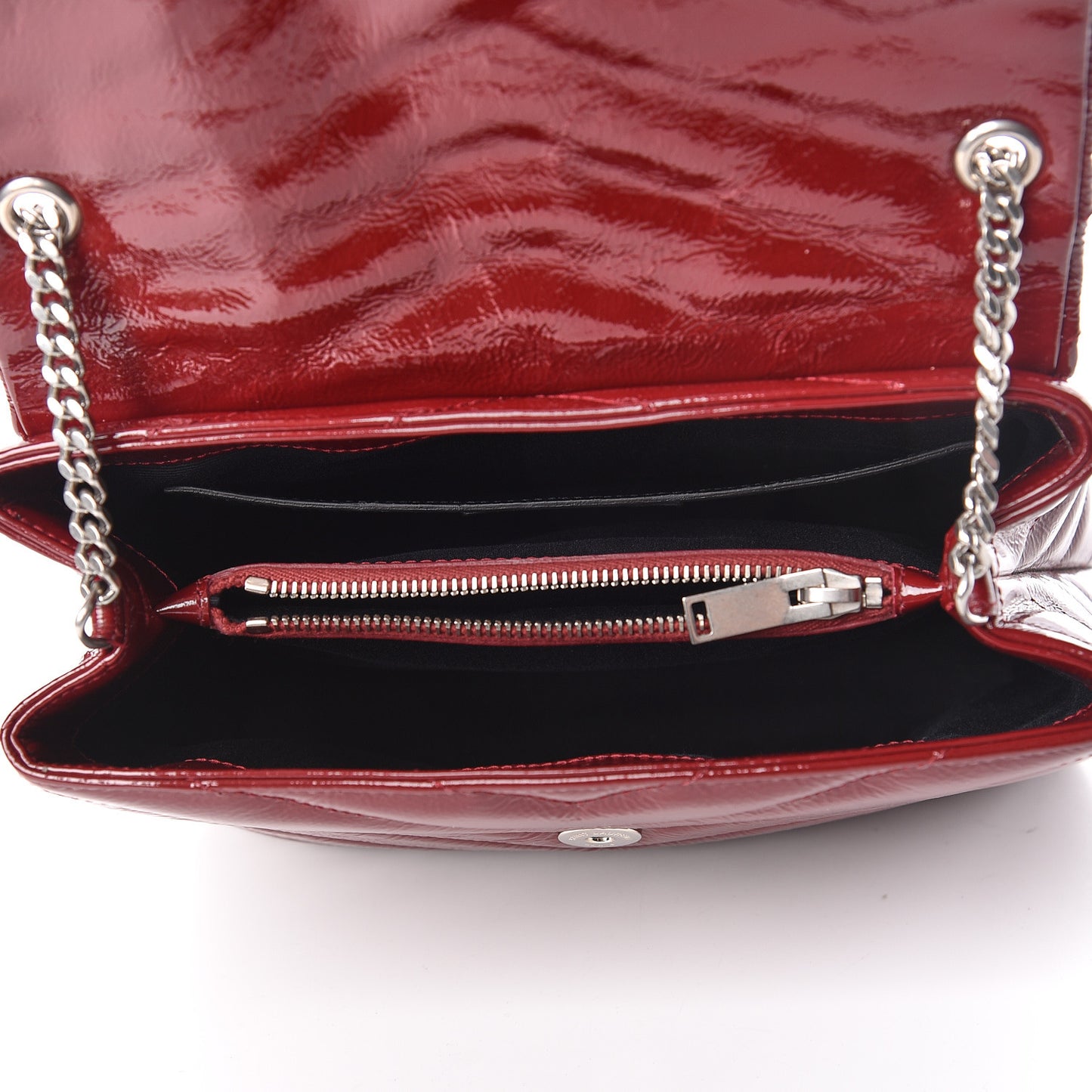 Patent Y Quilted Monogram Small Loulou Chain Satchel Palissandre