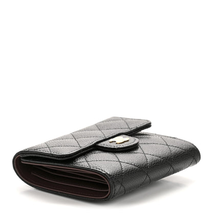 Chanel Caviar Quilted Compact Flap Wallet Black 4 of 9